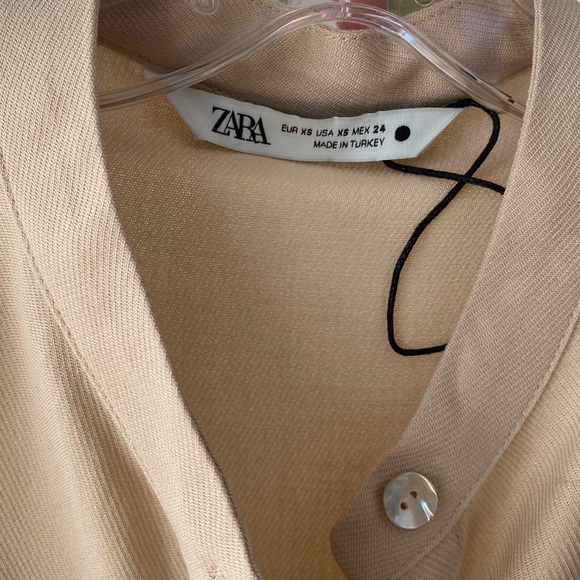 Nude light weight blouse from ZARA - Picture 3 of 3